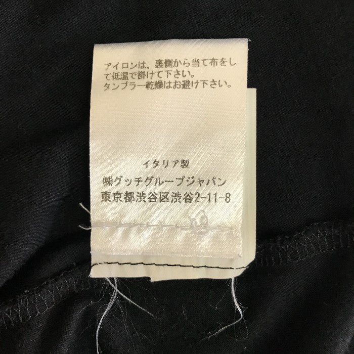 YVES SAINT LAURENT イヴサンローラン トップス メンズ コットン YSL ロゴ ベロア ブラック XS 288894 Y1LVE Tシャツ ブランド 半袖 夏 中古 W1