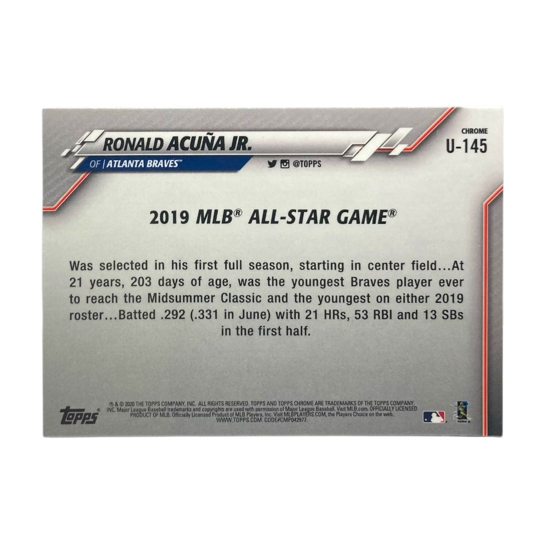 TOPPS MLBカード CHROME RONALD ACUNA JR. ATLANTA BRAVES #U-145 中古 IT2