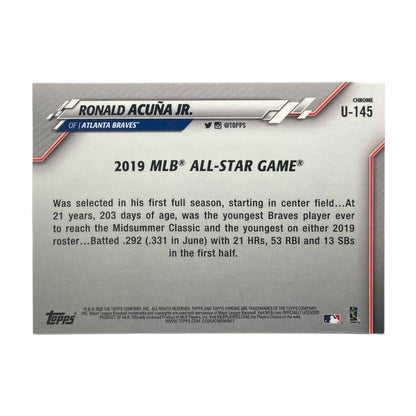 TOPPS MLBカード CHROME RONALD ACUNA JR. ATLANTA BRAVES #U-145 中古 IT2