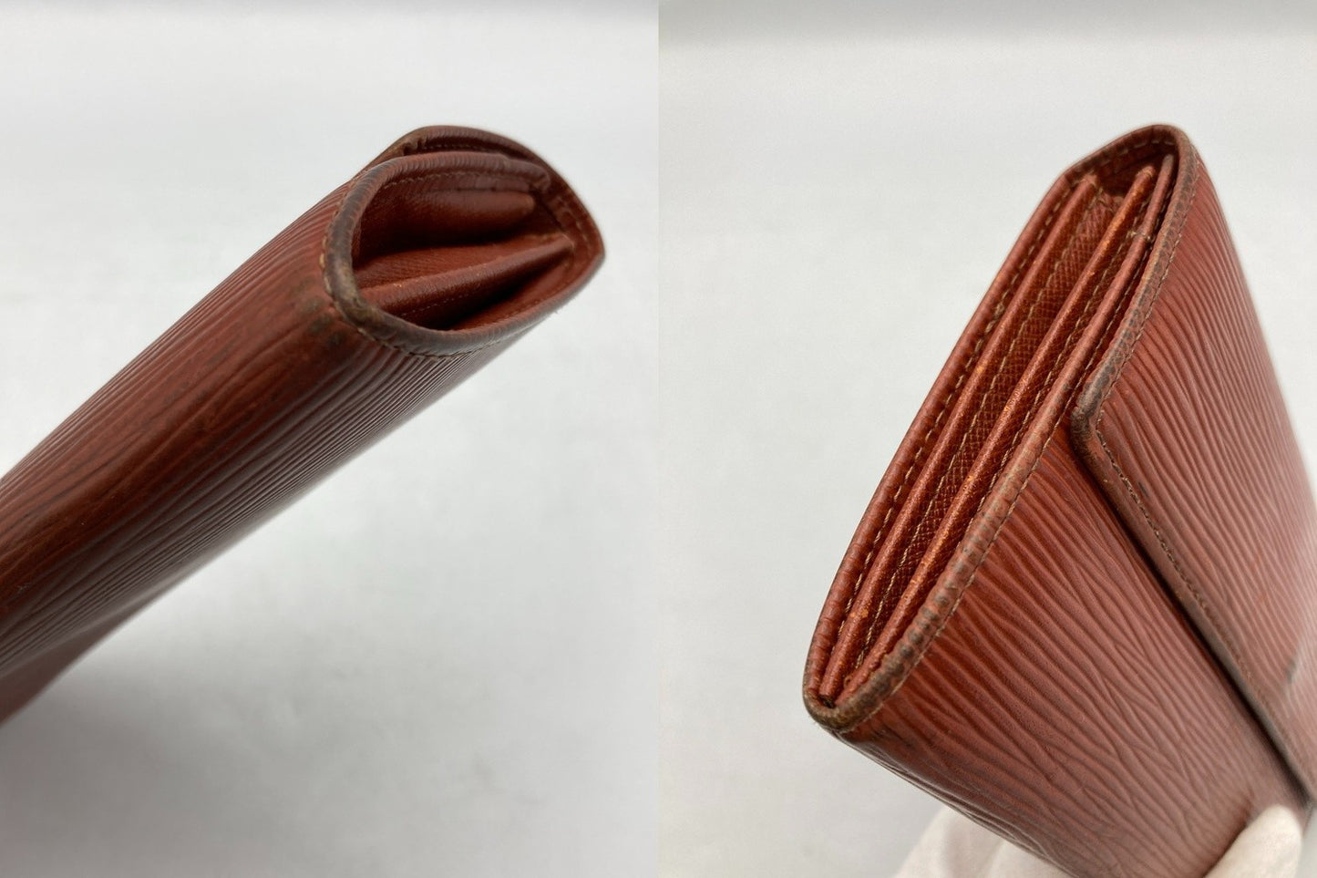 LOUIS VUITTON ルイヴィトン エピ ポシェットポルトモネクレディ M63573 ケニアブラウン 中古 D4