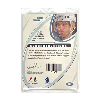 In The Game NHLカード 2002-03 SIGNATURE BE A PLAYER PIERRE TURGEON DALLAS STARS #154 中古 IT1
