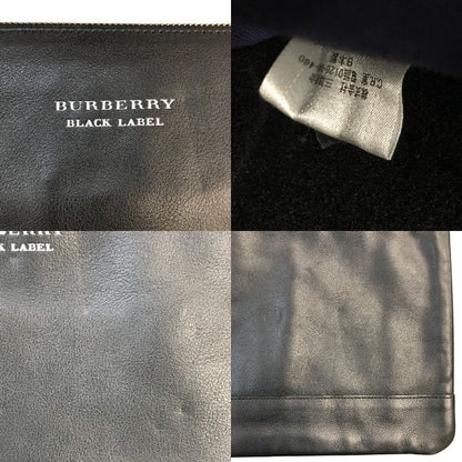BURBERRY BLACK LABEL バーバリーブラックレーベル クラッチバッグ メンズ レザー セカンドバッグ ブラック/ブルー D1174-812-09 中古 T1