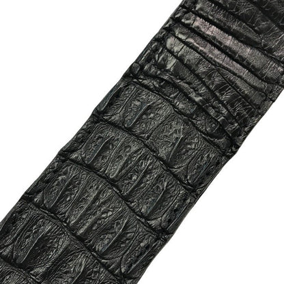 Salve! サルウェー ギターストラップ クロコダイルレザー ワニ革 鰐 ブラック 中古 T1