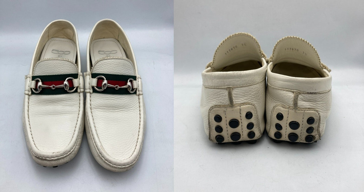 FIAT 500 by GUCCI フィアット×グッチ ホースビット ドライビングシューズ サイズ7.5 メンズ 中古 D4