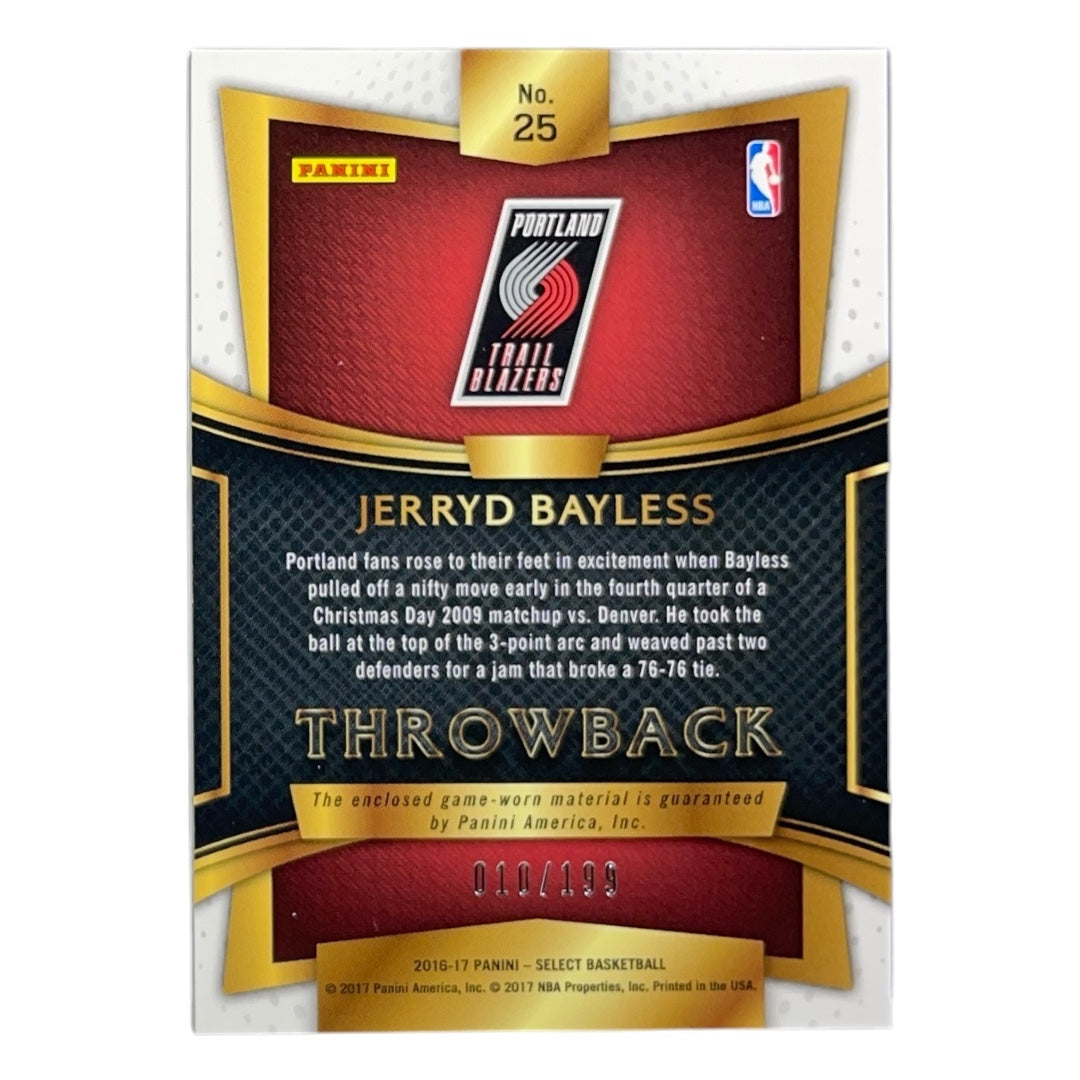 PANINI NBAカード SELECT JERRYD BAYLESS PORTLAND TRAIL BLAZERS /199 #25 中古 IT2