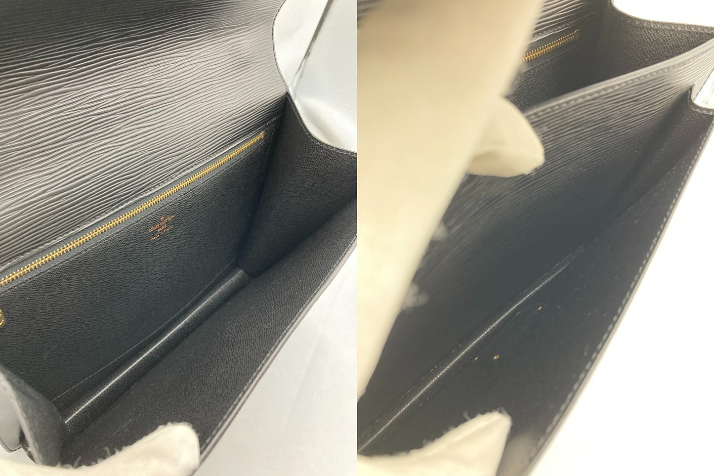 LOUIS VUITTON ルイヴィトン エピ モンソー セカンドバッグ 2way ショルダー ノワール/ブラック M52122 中古 D4