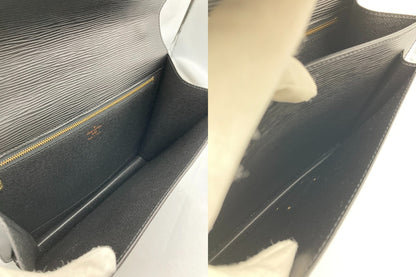 LOUIS VUITTON ルイヴィトン エピ モンソー セカンドバッグ 2way ショルダー ノワール/ブラック M52122 中古 D4