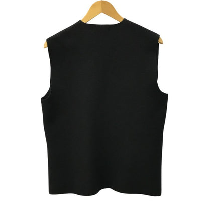 Y's for men ワイズ ベスト メンズ 秋冬 ニット メルトンウール ジレ ヨウジヤマモト ブラック 中古 T1