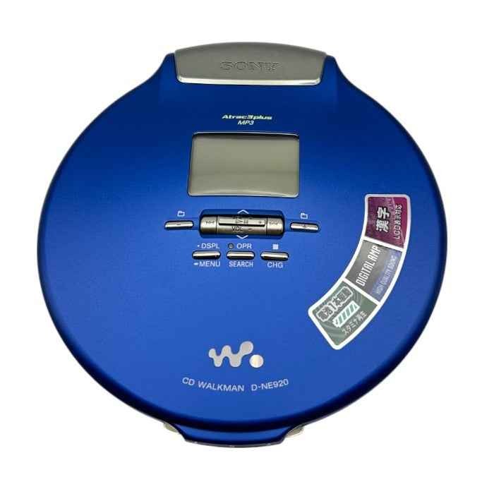 SONY ソニー CD WALKMAN ウォークマン ブルー D-NE920 ポータブル オーディオ 家電 中古 W1