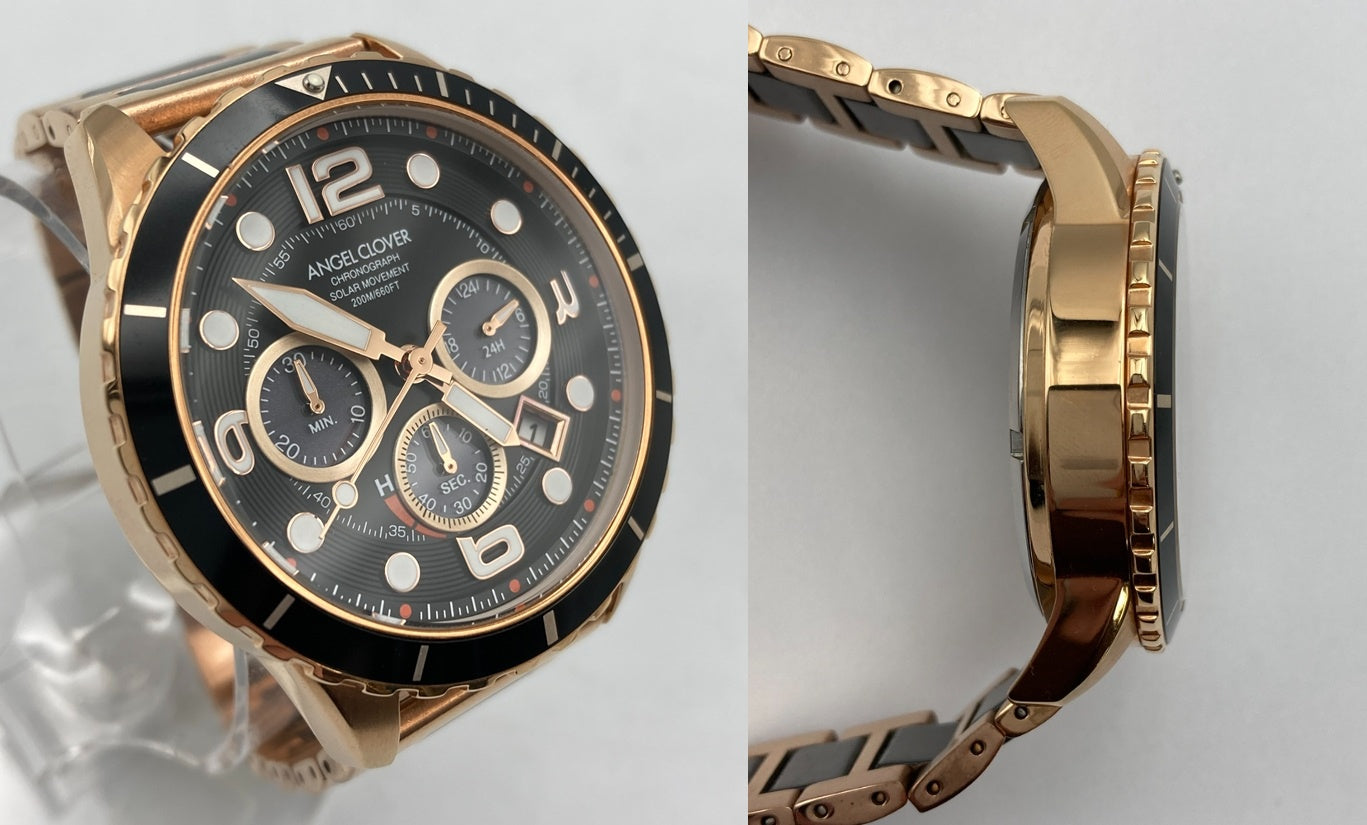 ANGEL CLOVER TIME CRAFT DIVER エンジェルクローバー タイムクラフト ソーラー×ダイバーズ 腕時計 TCD45 中古 D4