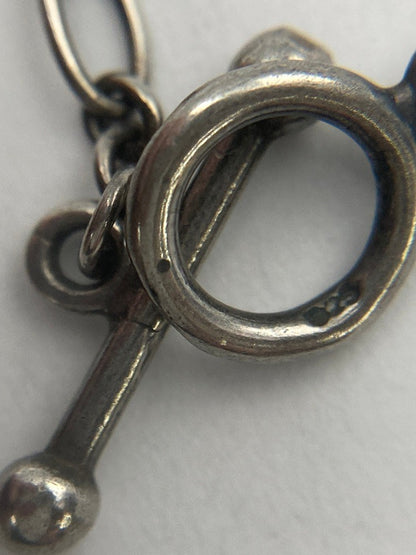 GEORG JENSEN ジョージジェンセン 2002年 ヘリテージ イヤーネックレス SV925 ガーネット 中古 D4