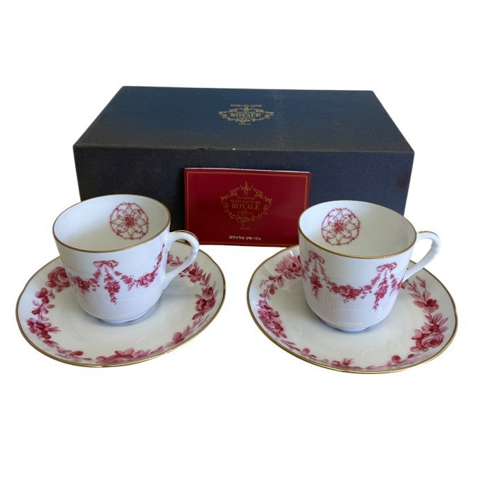 ROYALE LIMOGES ロワイヤルリモージュ カップ＆ソーサー ルイ15世 復刻版 ペア 洋食器 ブランド 紅茶 コーヒー 中古 W1