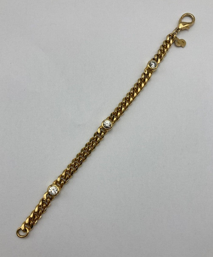 Christian Dior クリスチャンディオール ビジュー付き ブレスレット 中古 D4