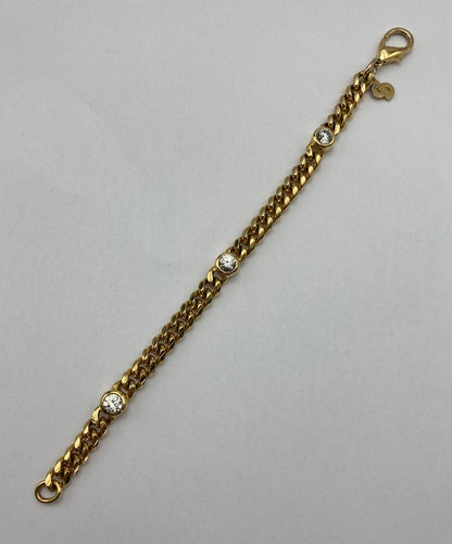 Christian Dior クリスチャンディオール ビジュー付き ブレスレット 中古 D4