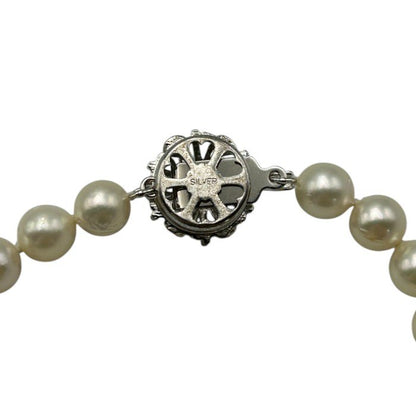 SILVER シルバー 4.5mmー7mm パール ネックレス レディース アクセサリー おしゃれ 真珠 中古 W４