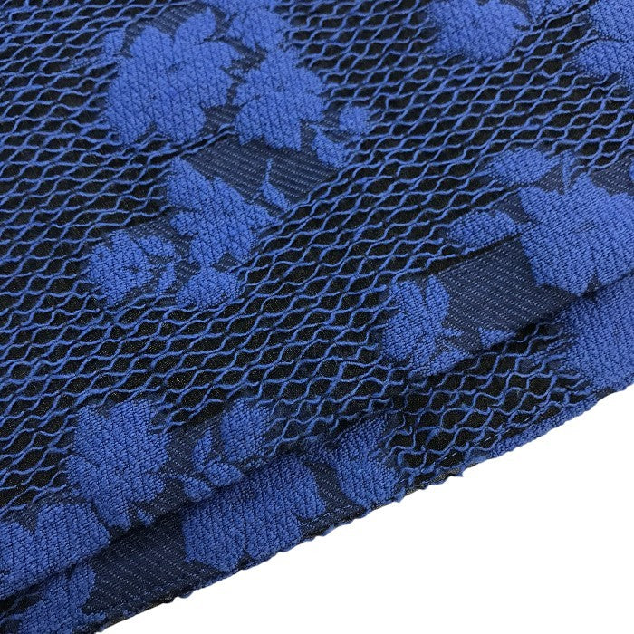 Rene ルネ TISSUE ワンピース レディース ノースリーブ コットン フラワー 花柄 ロング丈 ブルー/ブラック 36サイズ 6226020 中古 T1