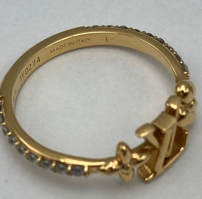 LOUIS VUITTON ルイヴィトン リング LV アイコニック M1461L サイズL ゴールドカラー 中古 D4