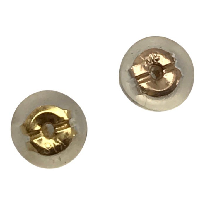 俄 NIWAKA K18PG/ダイヤモンド0.03ct ピアス レディース 両耳 2個セット スタッド ラウンド リング ピンクゴールド 中古 T1