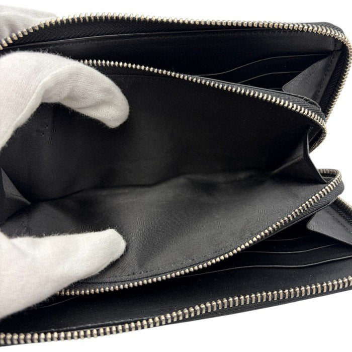 PELLE MORBIDA ペッレモルビダ ラウンドファスナー 長財布 ブラック メンズ レザー おしゃれ 小銭入れ カード入れ 中古 W４