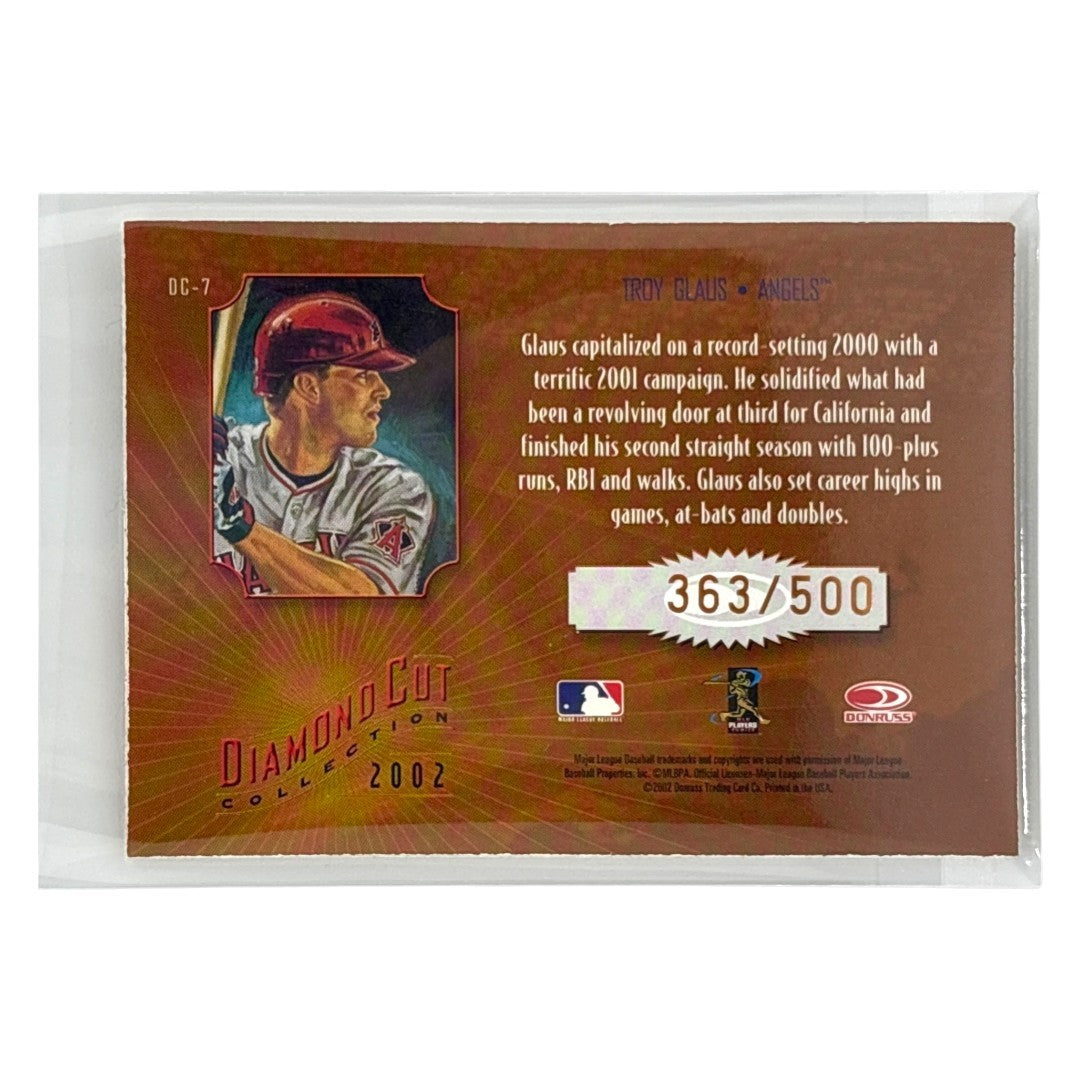 DONRUSS MLBカード DIAMOND KINGS DIAMOND CUT COLLECTION TROY GLAUS ANGELS /500 #DC-7 中古 IT1
