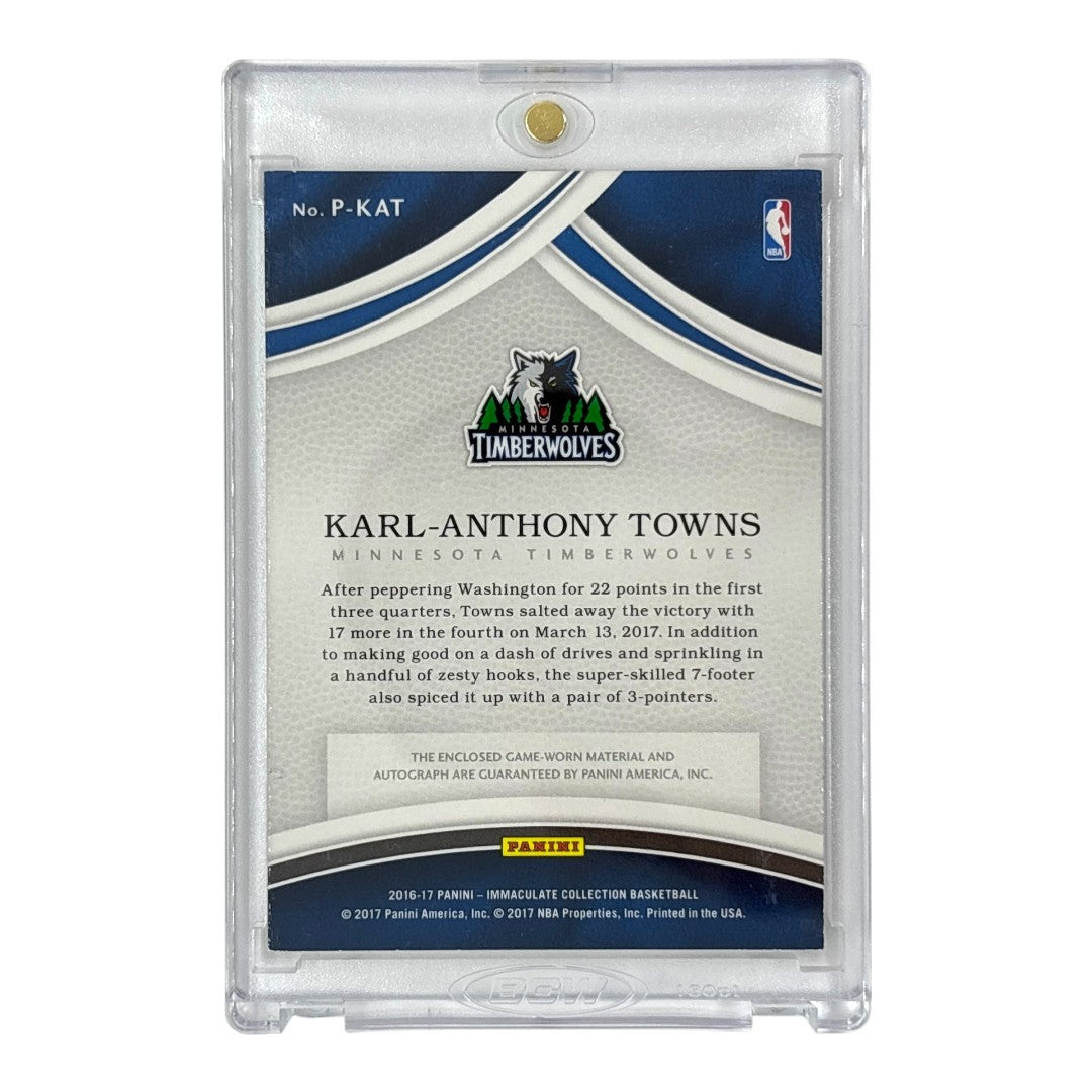 PANINI NBAカード IMMACULATE COLLECTION KARL-ANTHONY TOWNS MINNESOTA TIMBERWOLVES 02/10 #P-KAT 中古 IT1