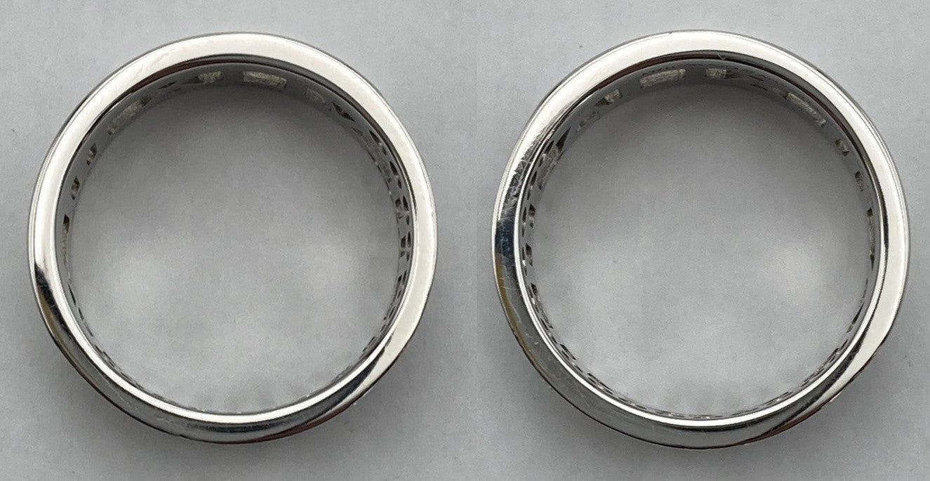 TIFFANY＆Co. ティファニー K18WG ハーフダイヤ アトラス オープンリング 13号 中古 D4