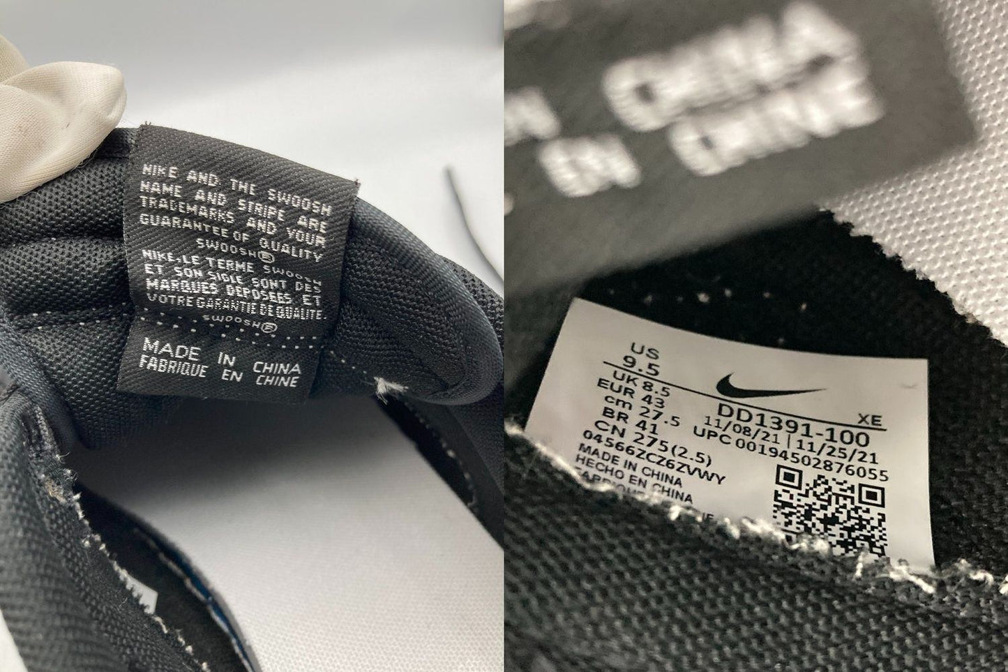 Nike Dunk Low Retro ナイキ ダンク ロー レトロ ホワイト/ブラック スニーカー DD1391-100 サイズ27.5cm 中古 D4