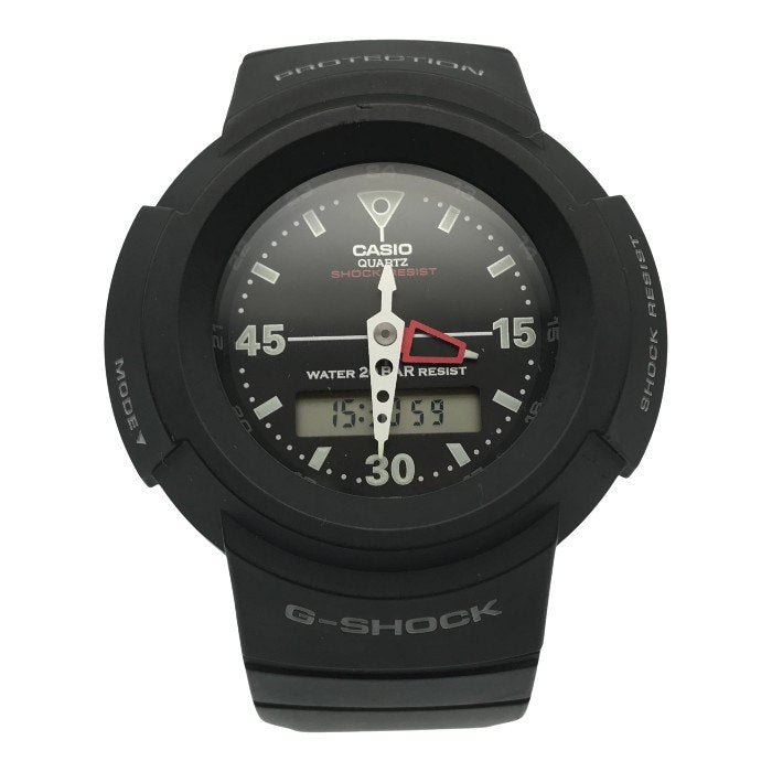 CASIO G-SHOCK 腕時計 メンズ アナログ/デジタル クォーツ 復刻 コンビネーションモデル ブラック AW-500E-1EJF 中古 T1