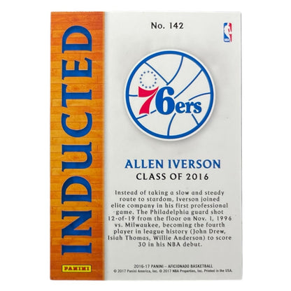 PANINI NBAカード AFICIONADO ALLEN IVERSON 76ERS #142 中古 IT2