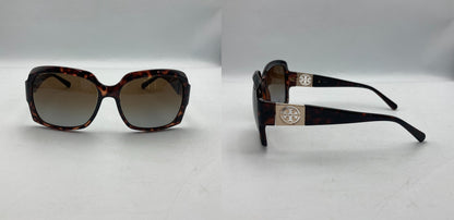 TORY BURCH トリーバーチ べっ甲柄 スクエア サングラス TY9027 中古 D4