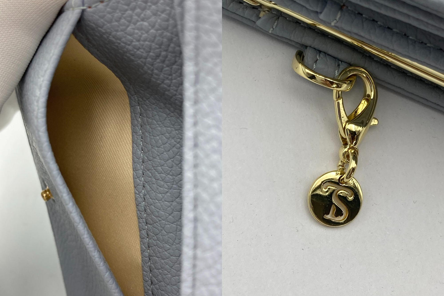 SAMANTHA VEGA サマンサベガ ハートベルト 折財布 ライトブルー 中古 D4