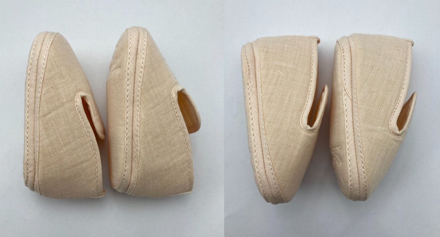 HERMES エルメス リネン ベビー ファーストシューズ 中古 D4