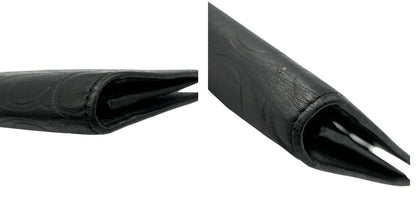 COACH コーチ シグネチャー エンボスドレザー レザー 2つ折り長財布 本革 財布 ブラック 収納 小銭入れ カード入れ 札入れ 中古 W４