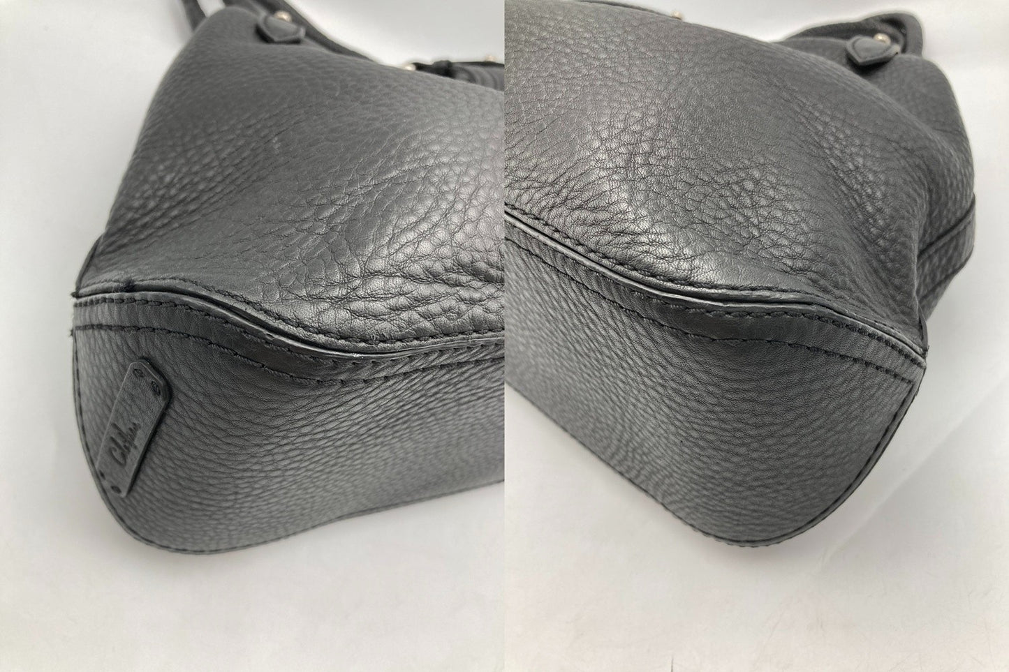 COLE HAAN コールハーン レザー トートバッグ レディース ブラック 中古 D4