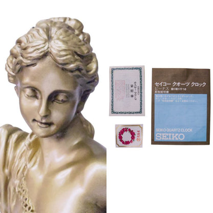 SEIKO セイコー クオーツ 振り子 置時計 ビーナス像 PG728G 銘あり 中古 a1
