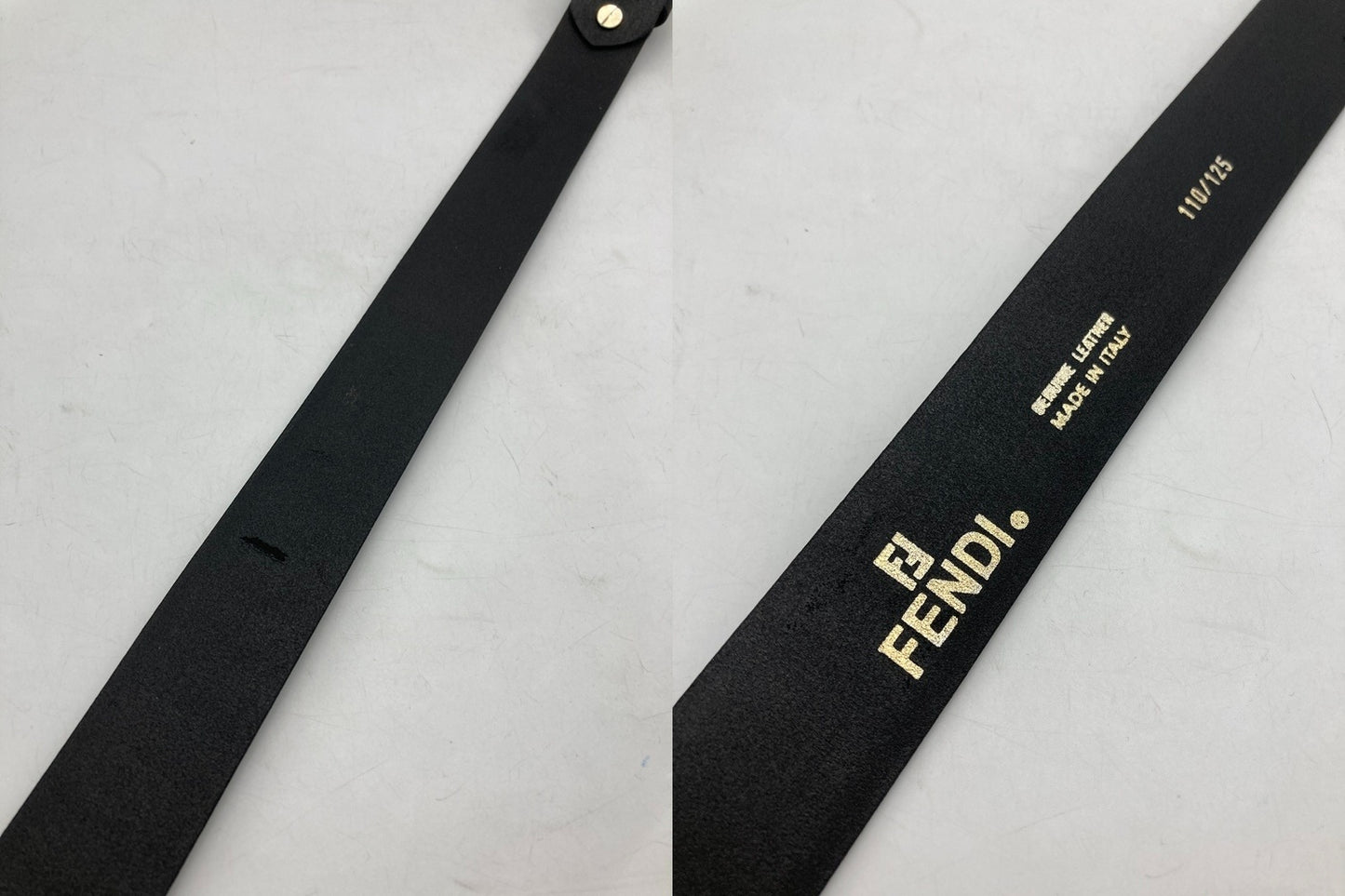 FENDI フェンディ Fバックル レザーベルト メンズ 中古 D4