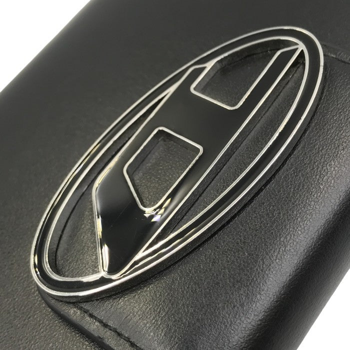 DIESEL ディーゼル 長財布 レディース ユニセックス レザー 小銭入れあり シンプル メタルロゴ ブラック X08823PR818 中古 T1