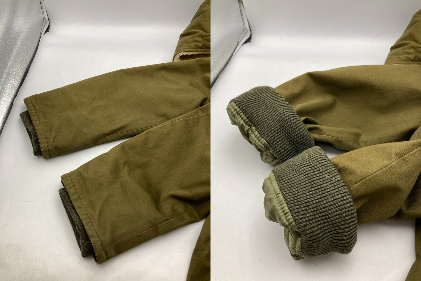 Mr.GENTLEMAN ミスタージェントルマン ボアモッズコート カーキ メンズ ML14F-CO01 中古 D4