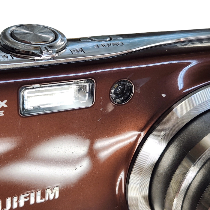 FUJIFILM フジフイルム FinePix ファインピックス デジタルカメラ ブラウン 光学10倍ズーム ブレ防止 フィルム F70 EXR 中古 T1