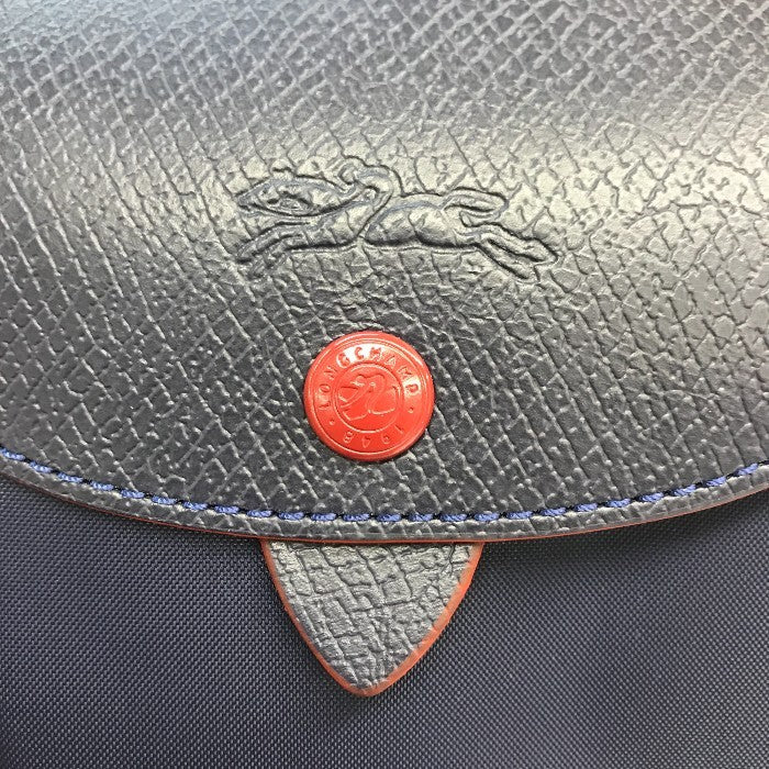 LONGCHAMP ロンシャン ルプリアージュ SAC A DOS リュックサック レディース 折りたたみ バックパック ナイロン ネイビー 1699 619 556 中古 T1
