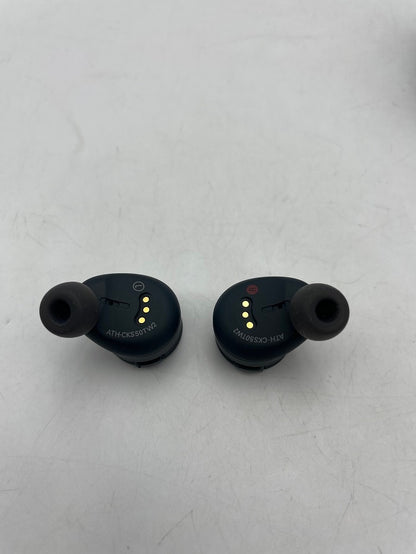audio-technica ATH-CKS50TW2 BK 完全ワイヤレスイヤホン bluetooth マグネティックスイッチ機能 最大約65時間再生 IP55 防水防塵 マルチポイント対応 置き忘れアラート ヒアスルー 低遅延モード 急速充電 Qiワイヤレス充電対応 ブラック ブルートゥース ノイズキャンセリング ゲーム 通話 中古 R4