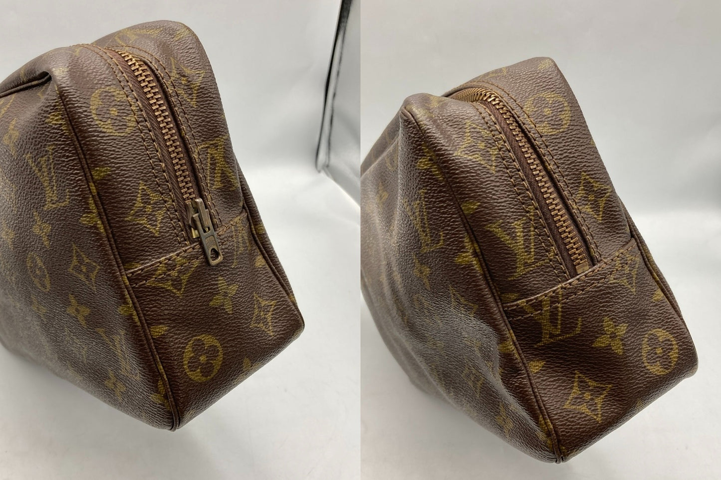 LOUIS VUITTON ルイヴィトン モノグラム トゥルーストワレット28 化粧ポーチ M47522 中古 D4