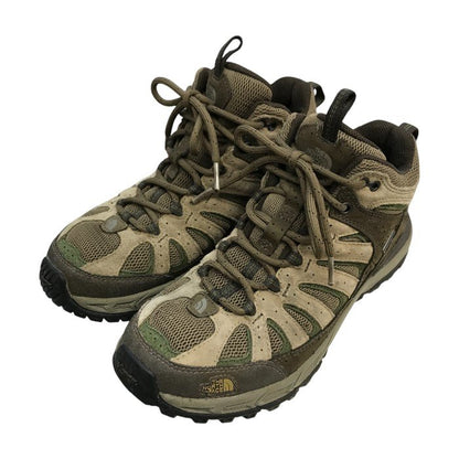 THE NORTH FACE ザノースフェイス トレッキングシューズ レディース GORE-TEX ゴアテックス 登山 ブーツ ブラウン 25cm 中古 T1