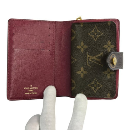 LOUIS VUITTON ルイヴィトン モノグラム ポルトフォイユ ジュリエット 財布 2つ折り ラウンドジップ ブラウン/レッド M69433 中古 T1