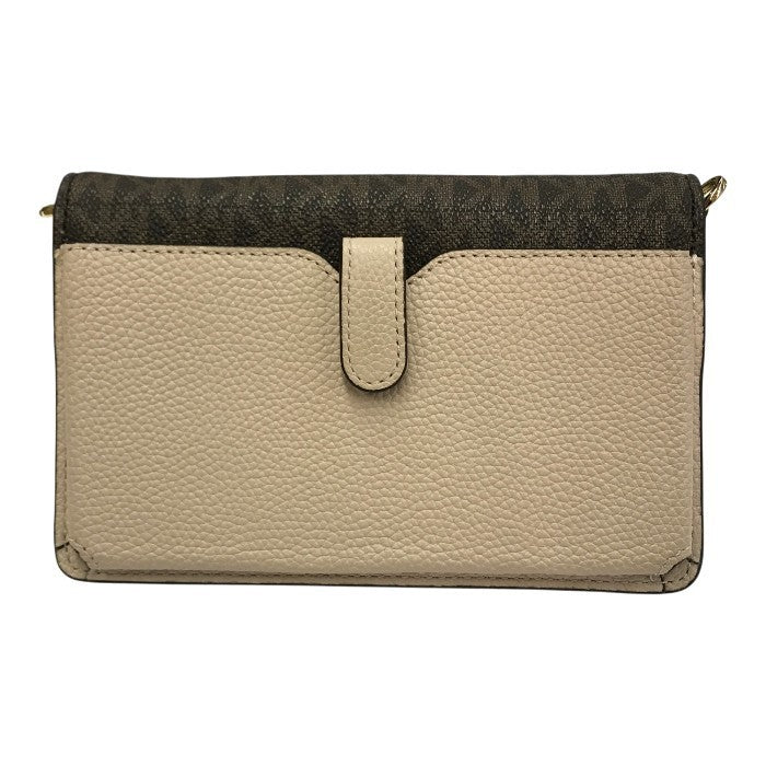 MICHAEL KORS マイケルコース モットフォーン クロスボディ 長財布 レディース ショルダーバッグ ロングウォレット ブラウン/ソフトピンク 32T9GF5C0L 中古 T1