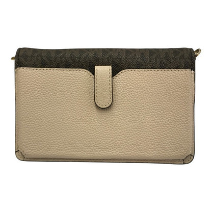 MICHAEL KORS マイケルコース モットフォーン クロスボディ 長財布 レディース ショルダーバッグ ロングウォレット ブラウン/ソフトピンク 32T9GF5C0L 中古 T1
