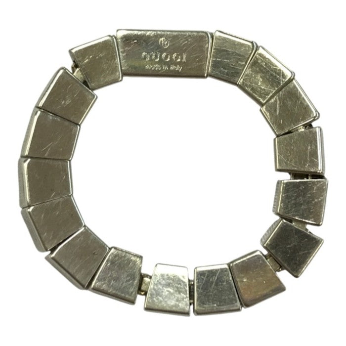 GUCCI グッチ キューブチェーン リング メンズ シルバー925 Silver ブロック 15号 中古 T1