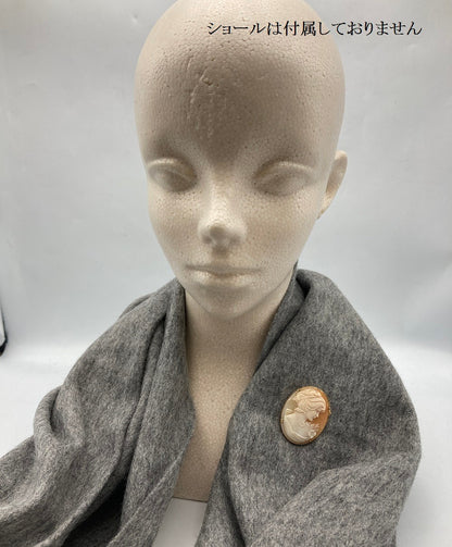 K18 シェルカメオ ブローチ 女性の横顔 中古 4