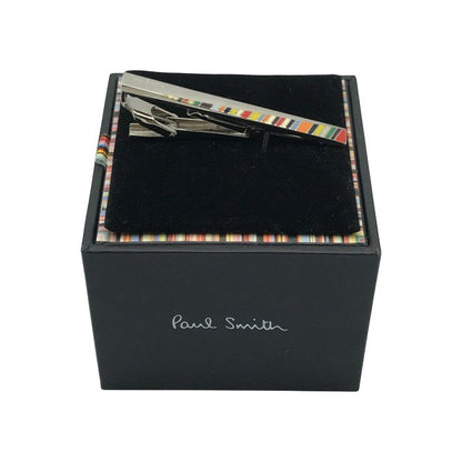 Paul Smith ポールスミス ネクタイピン メンズ マルチカラー ストライプ シルバー クリップ ビジネス 中古 T1