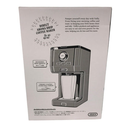 Toffy/トフィー ダイレクトドリップアロマコーヒーメーカー ふたありタンブラー付き ブラック K-CM12 中古 Y1